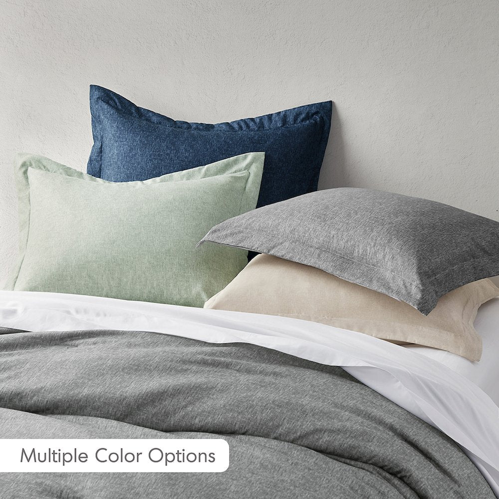 Camden Chambray Print Solid Comforter Set, Neutral color