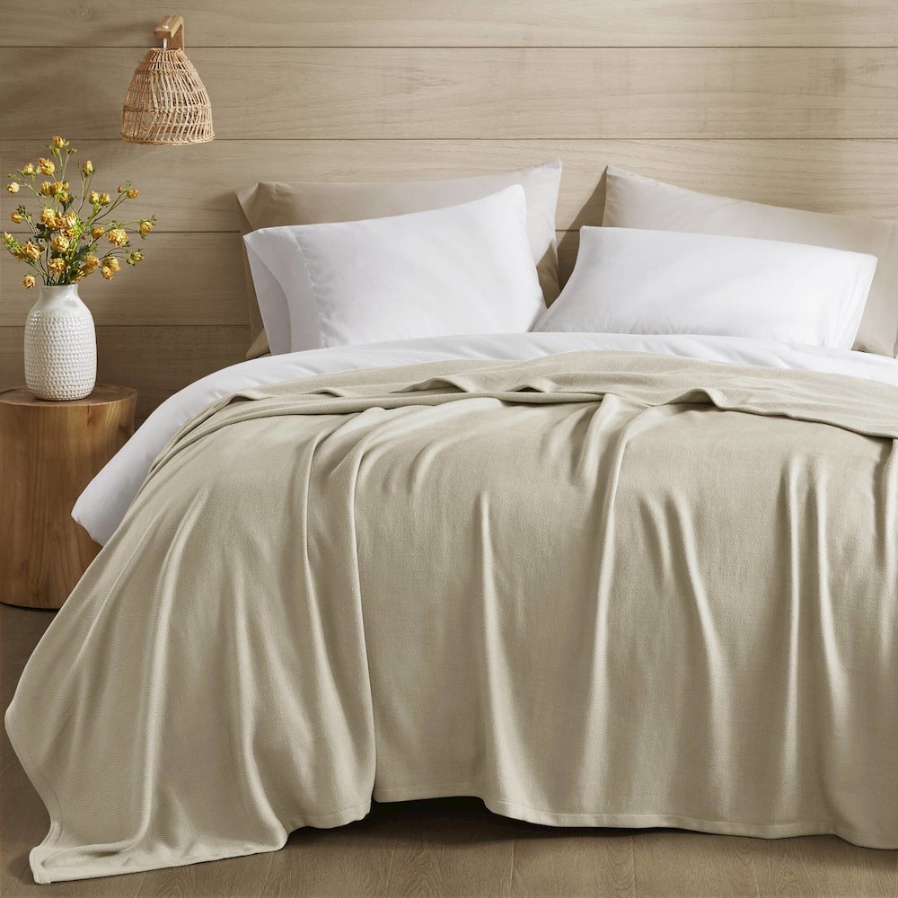 Bamboo Cotton Rayon from Bamboo Cotton Blanket, Khaki color