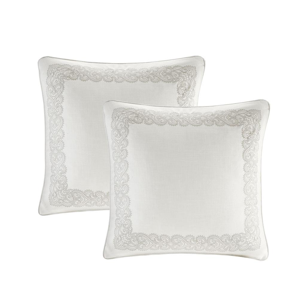 Natural Chain Stitch Embroidery 8pcs Comforter Set, Belen Kox