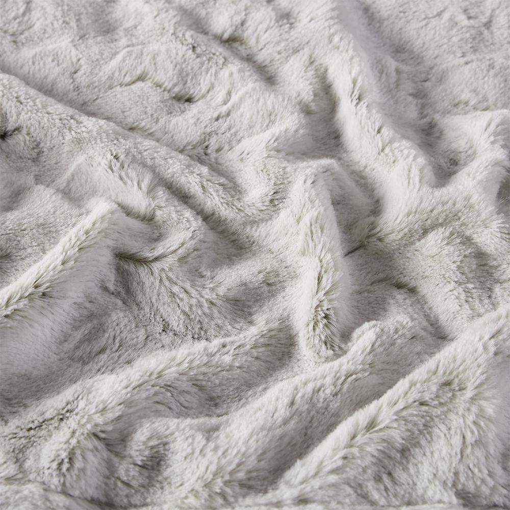 Zuri Snow Leopard Faux Fur Throw Blanket, Belen Kox