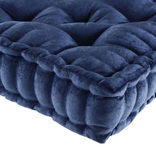 Navy Chenille Square Floor Pillow, Belen Kox