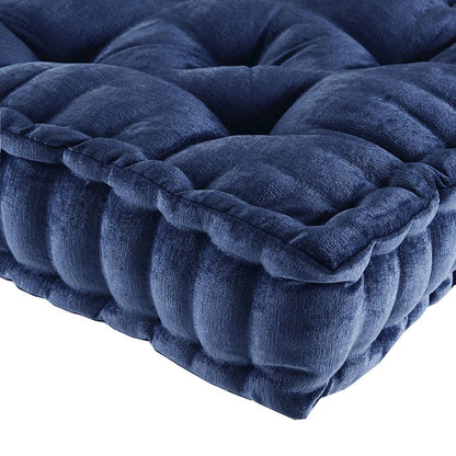 Navy Chenille Square Floor Pillow, Belen Kox