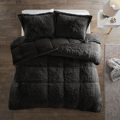 Shaggy Long Fur Comforter Set, Belen Kox