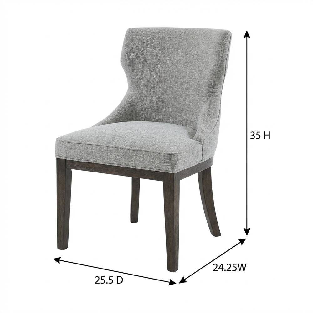 Mist Grey Dining Side Chairs with Contemporary Design and Comfort, Set of 2