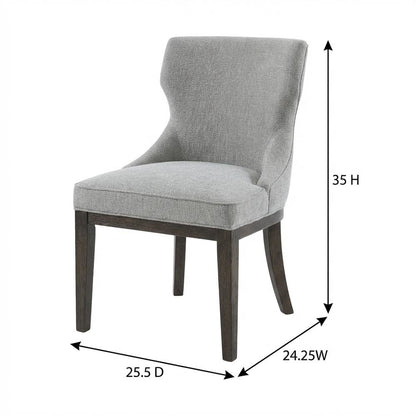 Mist Grey Dining Side Chairs with Contemporary Design and Comfort, Set of 2