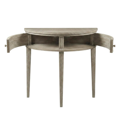 Wooden Storage Console Table with Flat Top and Open Shelf