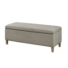 Gray Ottoman with Storage – Elegant Storage Bench for Bedroom & Living