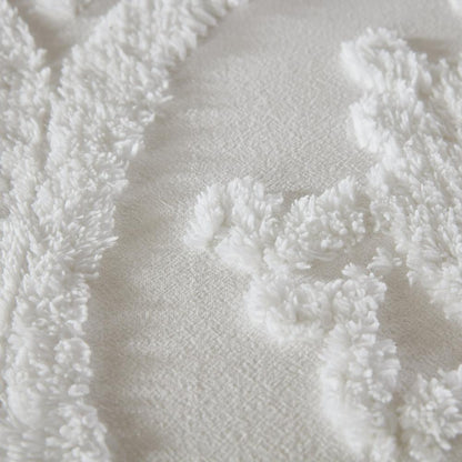 Seraphina White Chenille Duvet Cover Set, Belen Kox