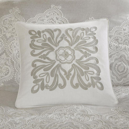 Natural Chain Stitch Embroidery 8pcs Comforter Set, Belen Kox