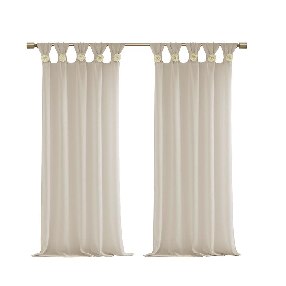 Rosette Tab Top Floral Window Panel, Belen Kox