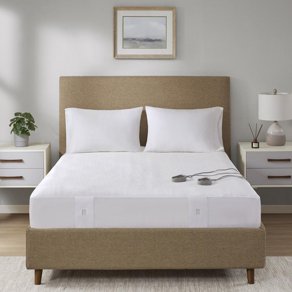 Cool Touch Heated Mattress Pad, White color