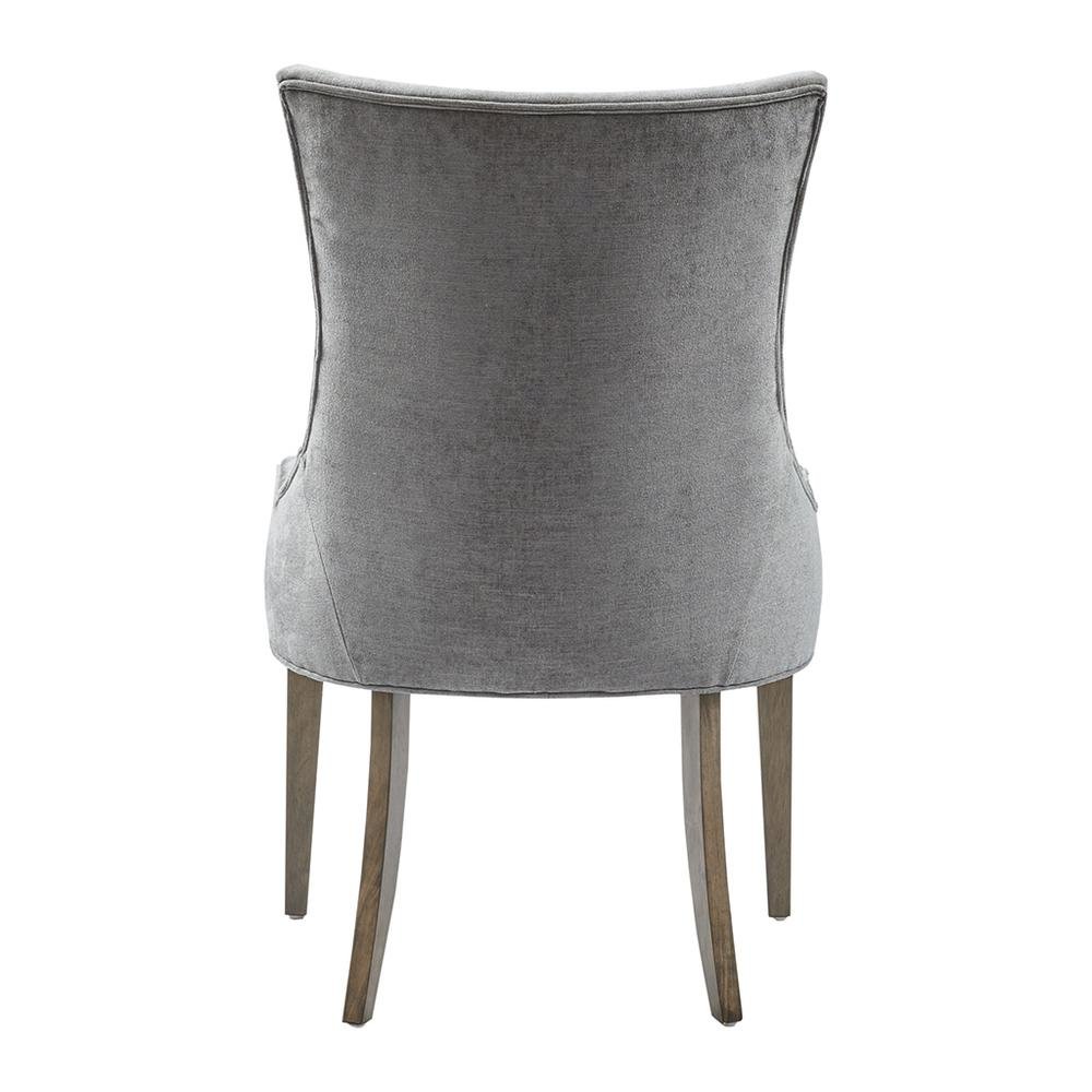 Gray Dining Chairs Set of 2, Mid Century Upholstered Chairs for Dining Table