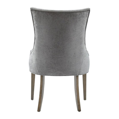Gray Dining Chairs Set of 2, Mid Century Upholstered Chairs for Dining Table