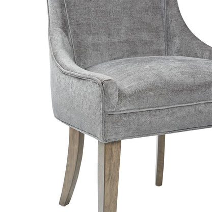 Gray Dining Chairs Set of 2, Mid Century Upholstered Chairs for Dining Table