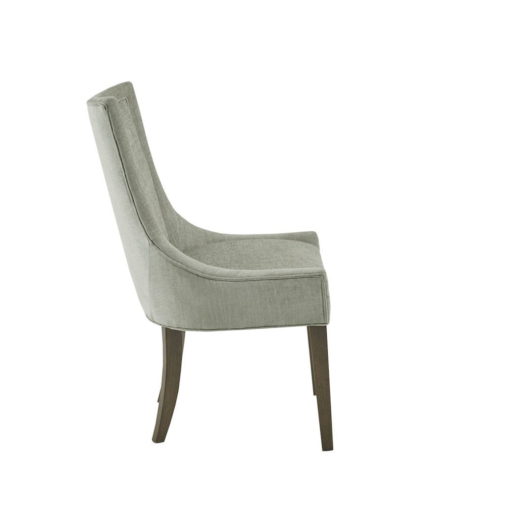 Green Dining Chairs Set of 2, Mid Century Upholstered Chairs for Dining Table