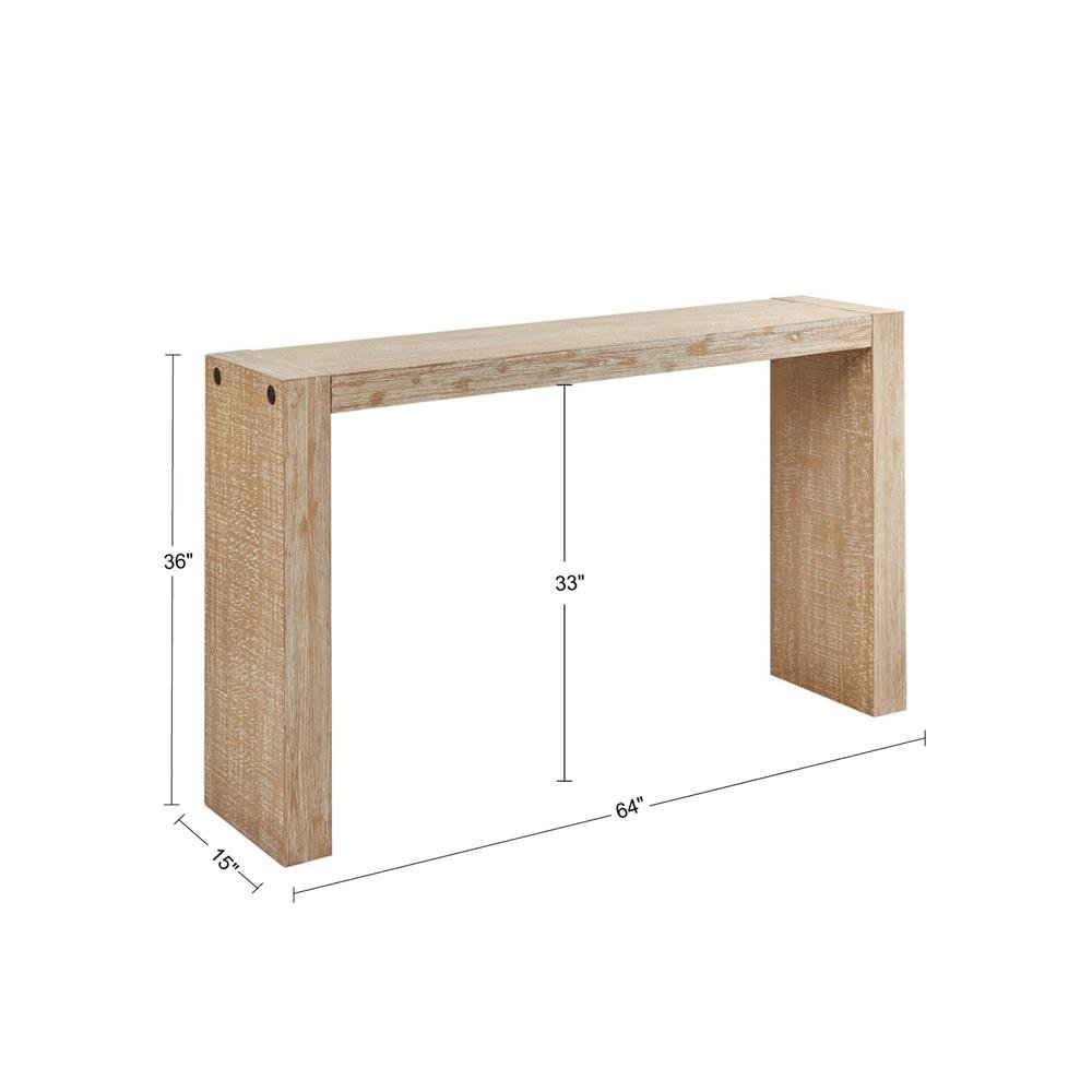 Brown Small Console Table, Wood Console Table for Entryway with Narrow Profile