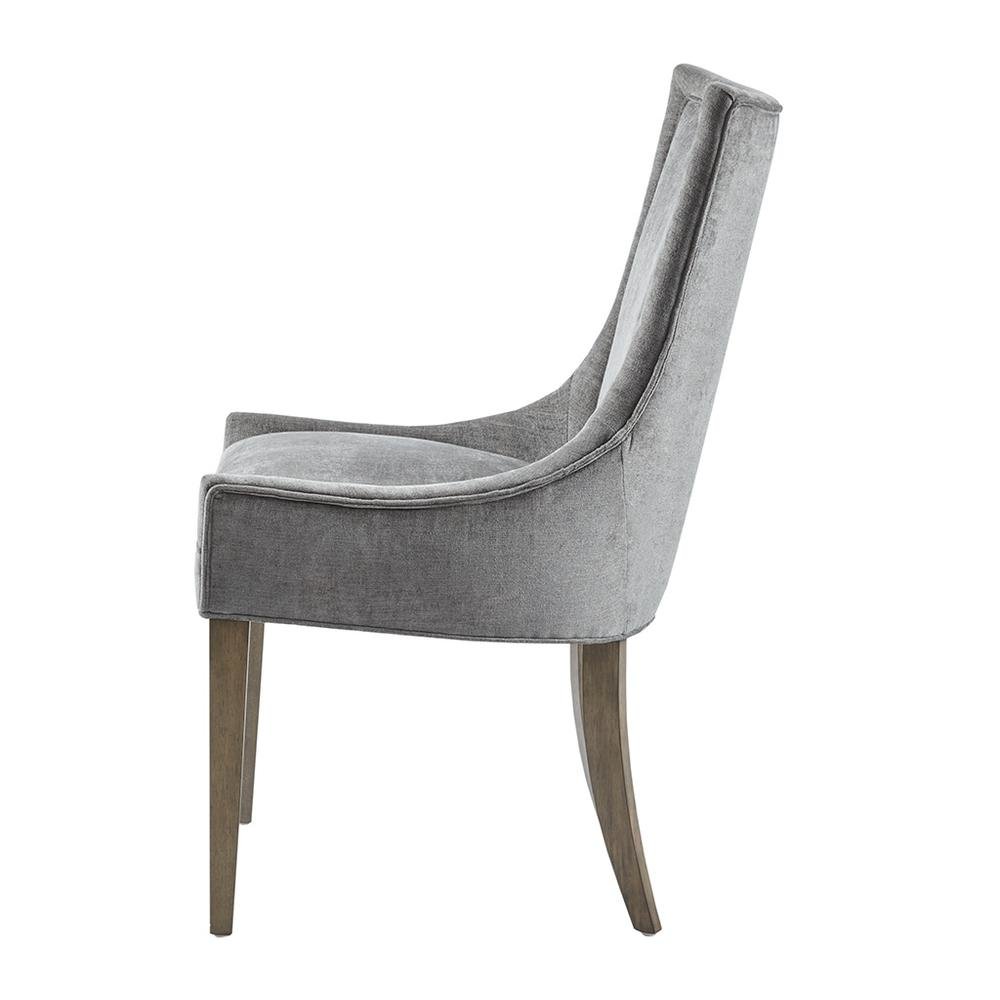 Gray Dining Chairs Set of 2, Mid Century Upholstered Chairs for Dining Table