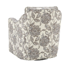 Floral Upholstered Swivel Accent Chair, Oversized Wide Armchair, 360° Rotation