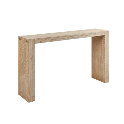 Brown Small Console Table, Wood Console Table for Entryway with Narrow Profile