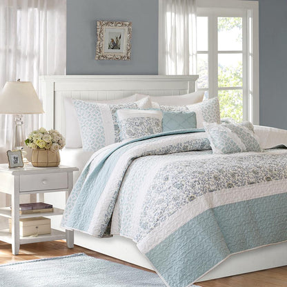 Dawn 6 Piece Cottage Percale Coverlet Set, Belen Kox