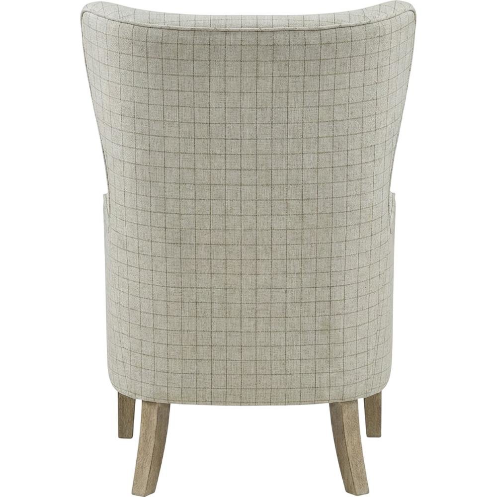 Beige Wing Chair with Stylish Design and Comfortable Upholstery