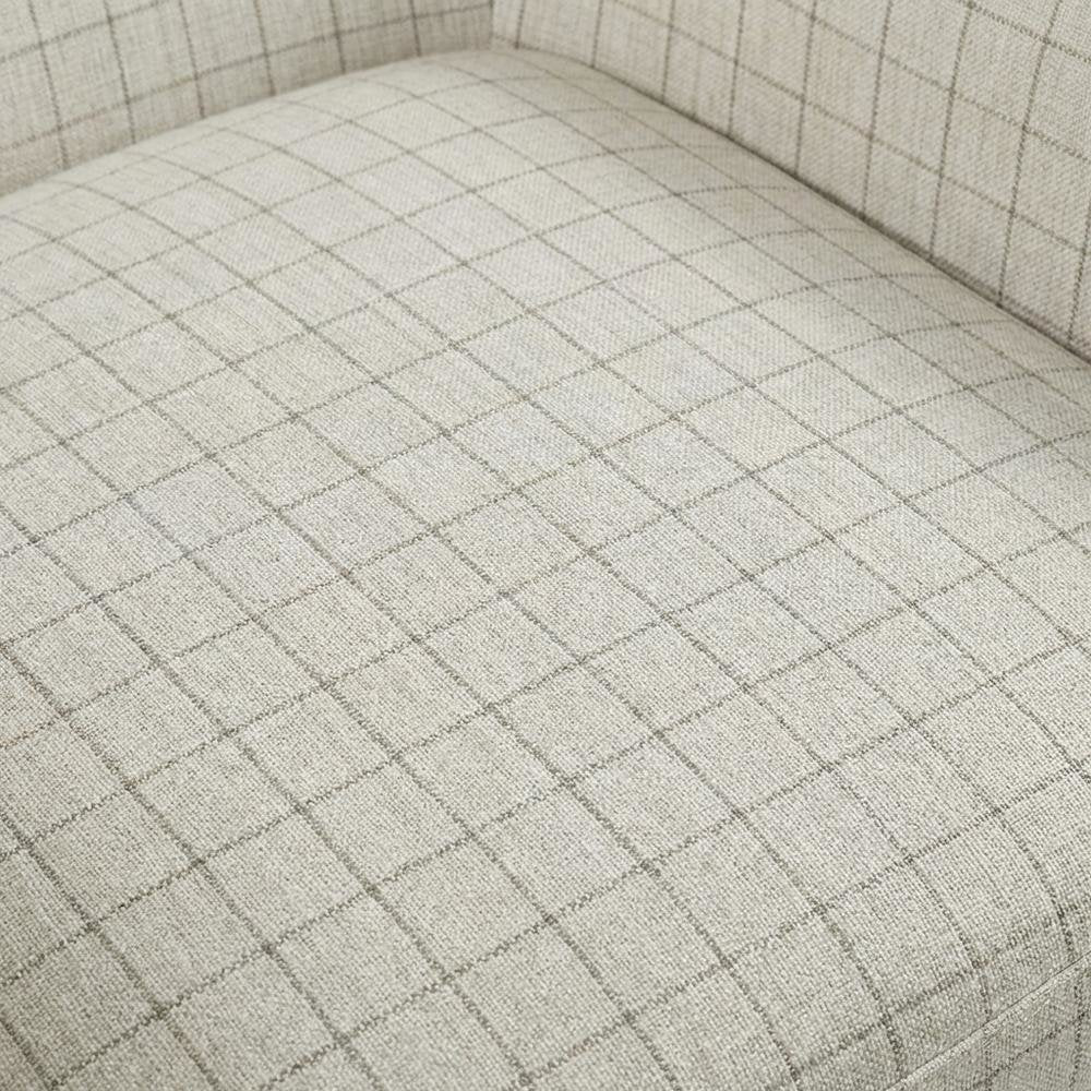 Beige Wing Chair with Stylish Design and Comfortable Upholstery