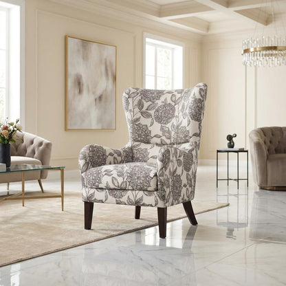 Winged Swoop Accent Armchair with Elegant Design and Comfortable Frame