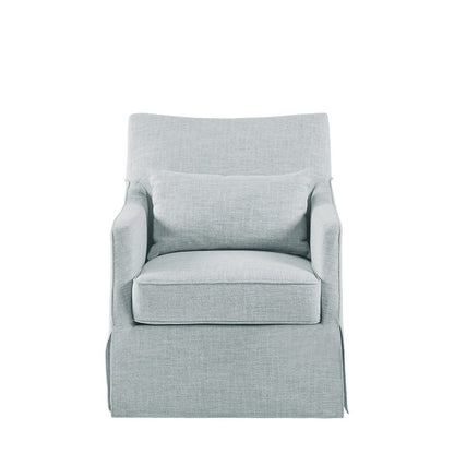 Elegant Blue Swivel Recliner – Rocker Chair for Living Room & Nursery