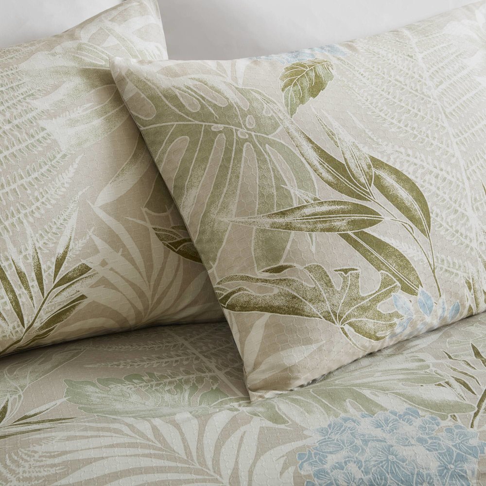 Kiawah Island 5 Piece Cotton Duvet Cover Set with Throw Pillow