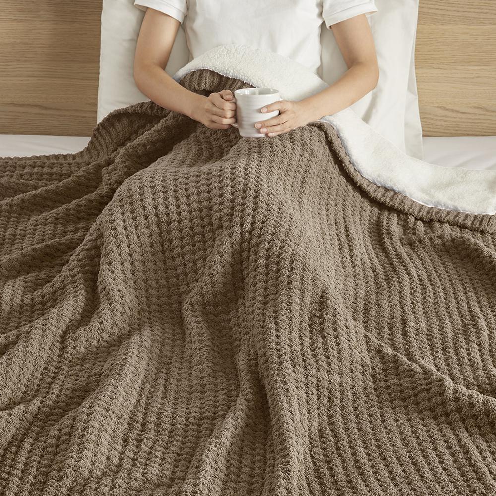 Waffle Knit Chenille Throw