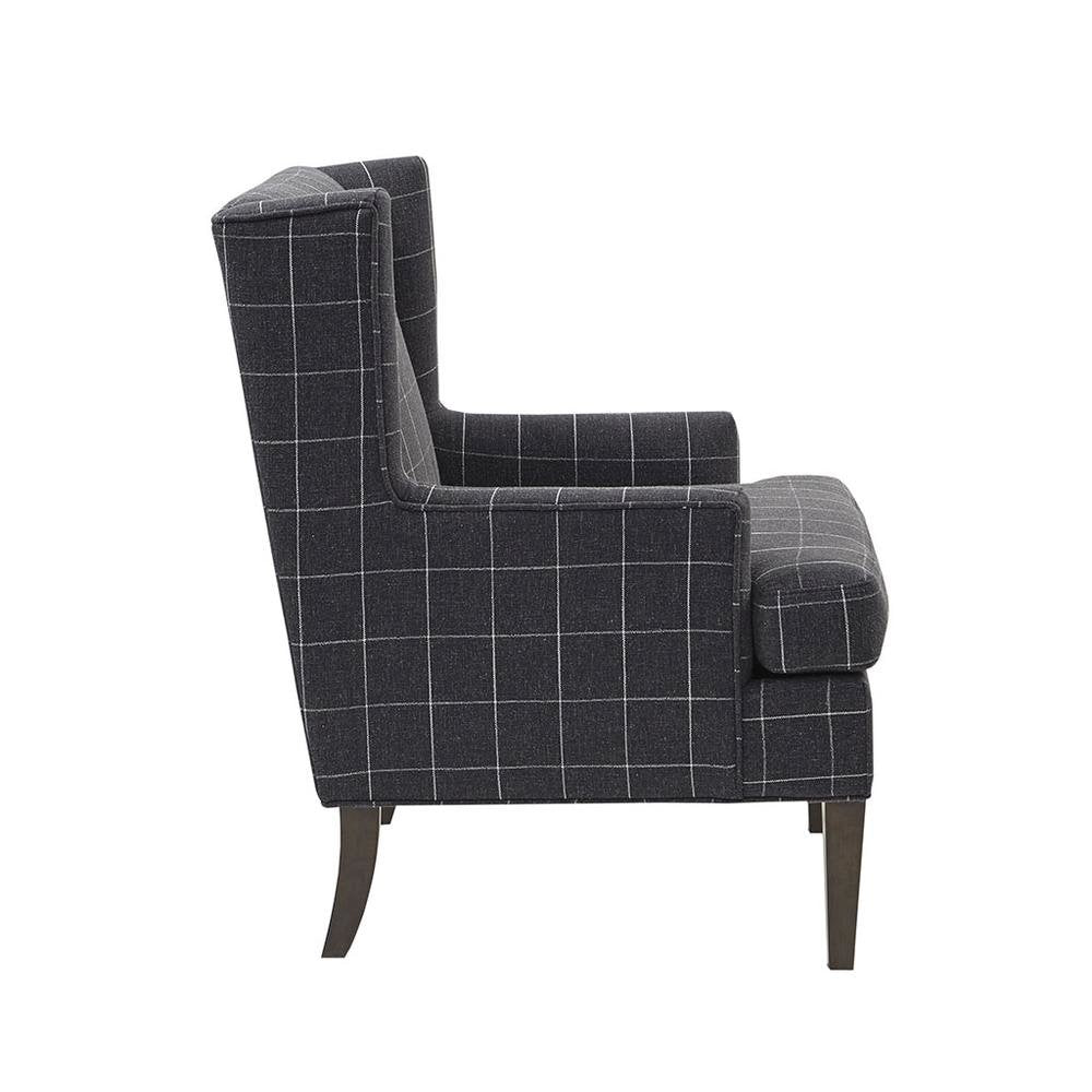 Elegant Gray Accent Chair with Upholstered Seat – Ideal for Any Room