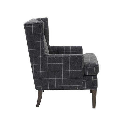 Elegant Gray Accent Chair with Upholstered Seat – Ideal for Any Room