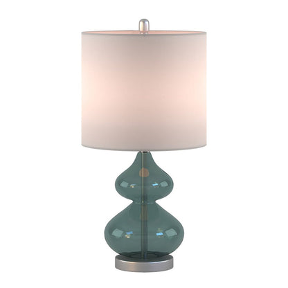 Ellipse Blue Glass Table Lamp Set (Set of 2), Belen Kox