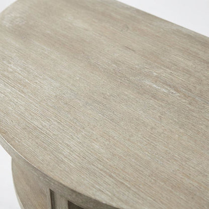 Wooden Storage Console Table with Flat Top and Open Shelf