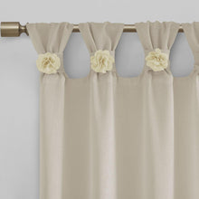 Rosette Tab Top Floral Window Panel, Belen Kox
