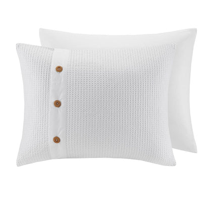 Finely 3 Piece Waffle Weave Cotton Duvet Cover Set, Belen Kox
