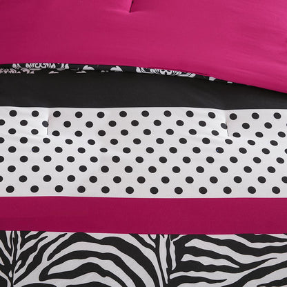 Reagan Pink Printed Comforter Set, Belen Kox