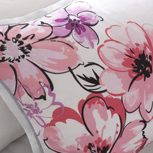 Asymmetrical Floral Print Comforter Set, Belen Kox
