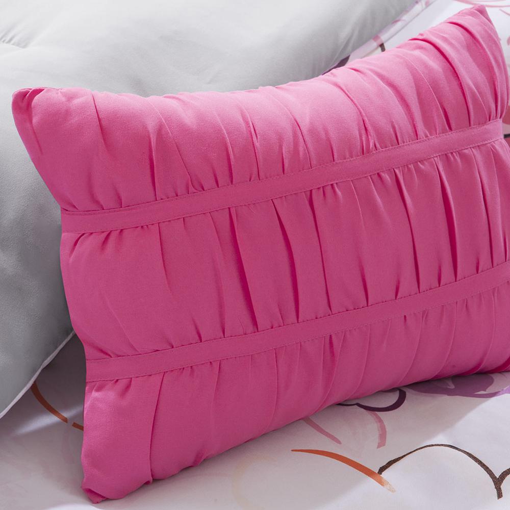 Asymmetrical Floral Print Comforter Set, Belen Kox