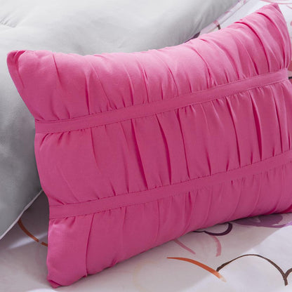 Asymmetrical Floral Print Comforter Set, Belen Kox