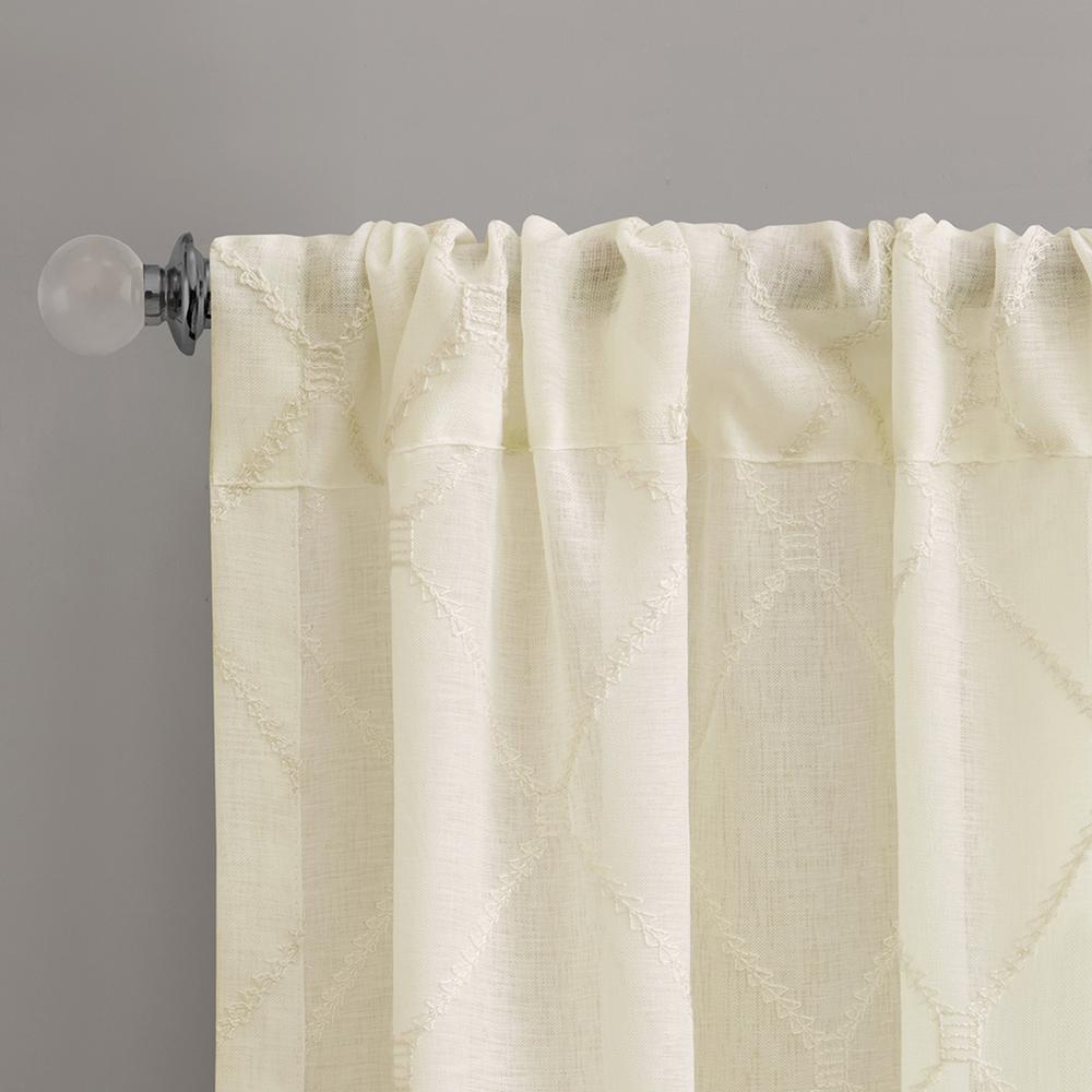 Diamond Sheer Window Curtain Panel