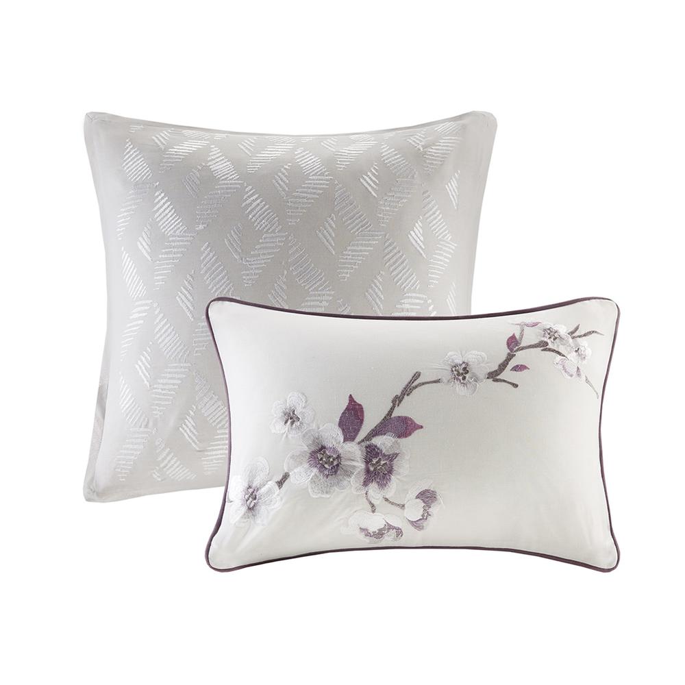 Purple Floral 8 Piece Comforter Set, Belen Kox