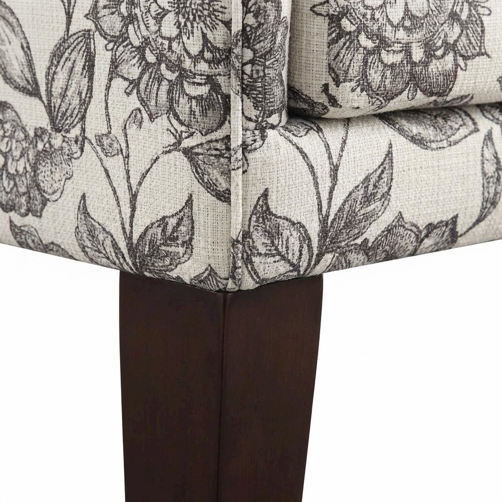 Winged Swoop Accent Armchair with Elegant Design and Comfortable Frame