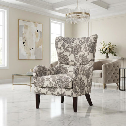 Winged Swoop Accent Armchair with Elegant Design and Comfortable Frame