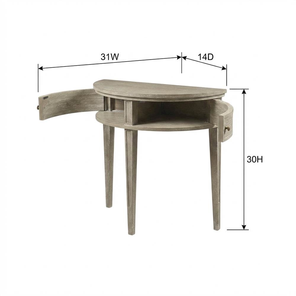 Wooden Storage Console Table with Flat Top and Open Shelf