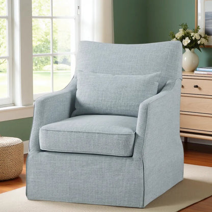 Elegant Blue Swivel Recliner – Rocker Chair for Living Room & Nursery