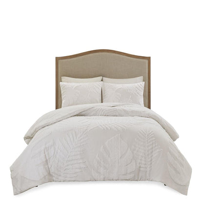 Coastal Palm Chenille 3-Piece Duvet Cover Set, Belen Kox