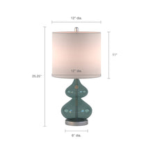 Ellipse Blue Glass Table Lamp Set (Set of 2), Belen Kox