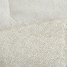 Shaggy Faux Fur Comforter Set - Ivory, Belen Kox