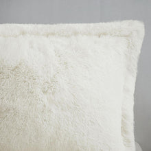 Shaggy Faux Fur Comforter Set - Ivory, Belen Kox